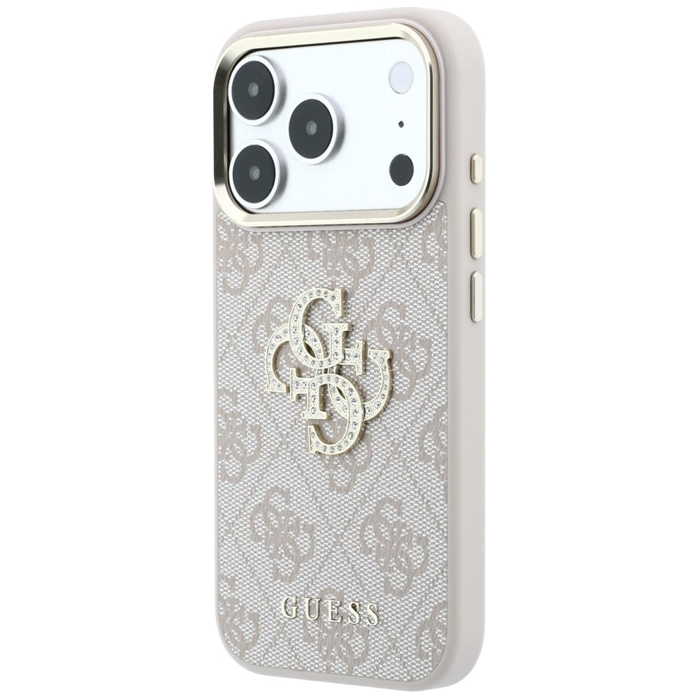 Case for Apple iPhone 18 Pro Max / 17 Pro Max, Guess, 4G Big Strass Logo, Pink