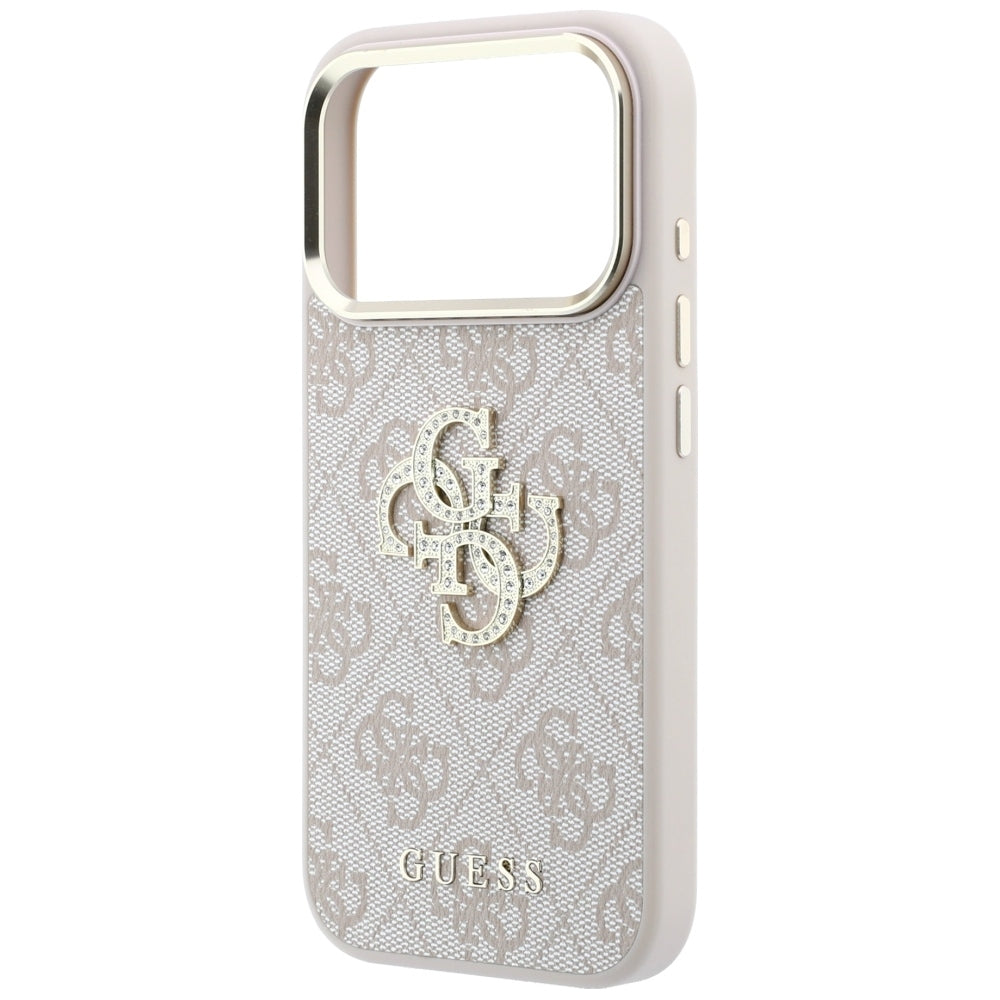 Case for Apple iPhone 18 Pro Max / 17 Pro Max, Guess, 4G Big Strass Logo, Pink