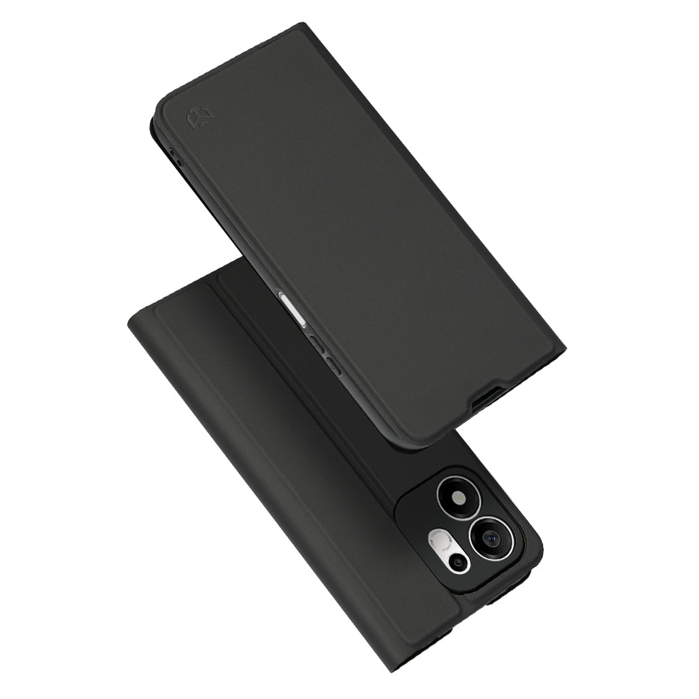 Case for Honor 600 Smart, Techsuit, Magskin Book Long Blitz Cutout, Black