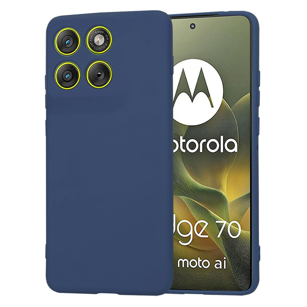 Case for Motorola Edge 70, Techsuit, SoftFlex, Navy Blue