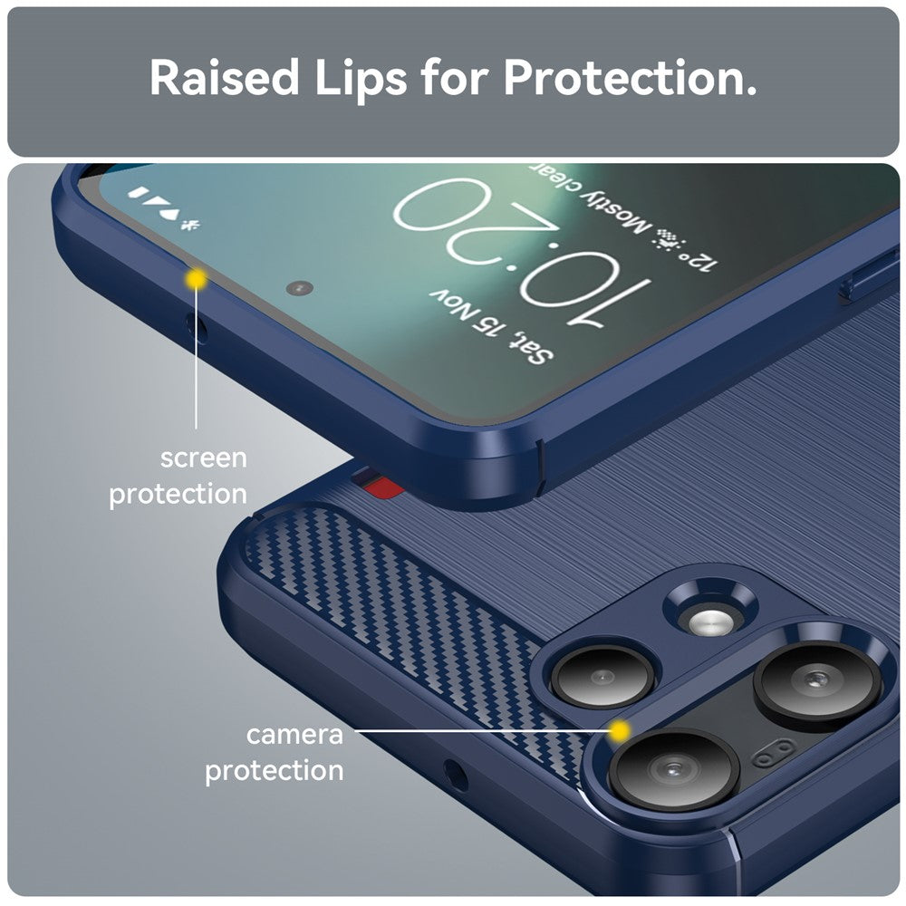 Case for Nothing Phone (3a) Lite, Techsuit, Carbon, Blue