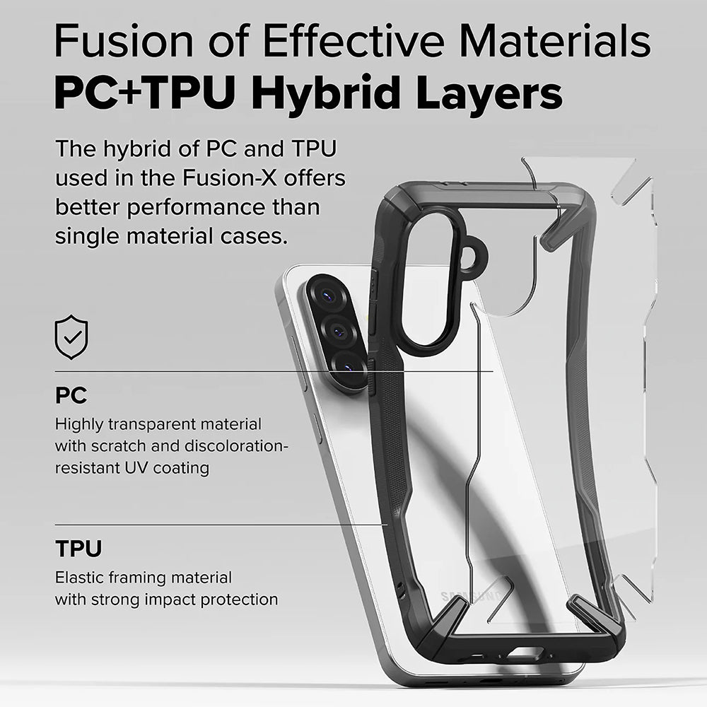 Case for Samsung Galaxy A56 A566 / A36 A366, Ringke, Fusion X, Black