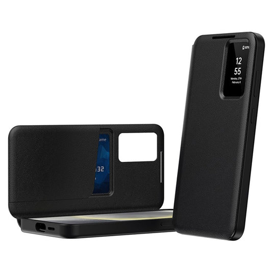 Case for Samsung Galaxy S22 Ultra 5G S908, Techsuit, SmartView, Black