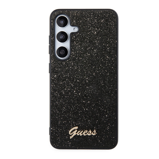 Case for Samsung Galaxy S24 S921, Guess, Glitter Script, Black