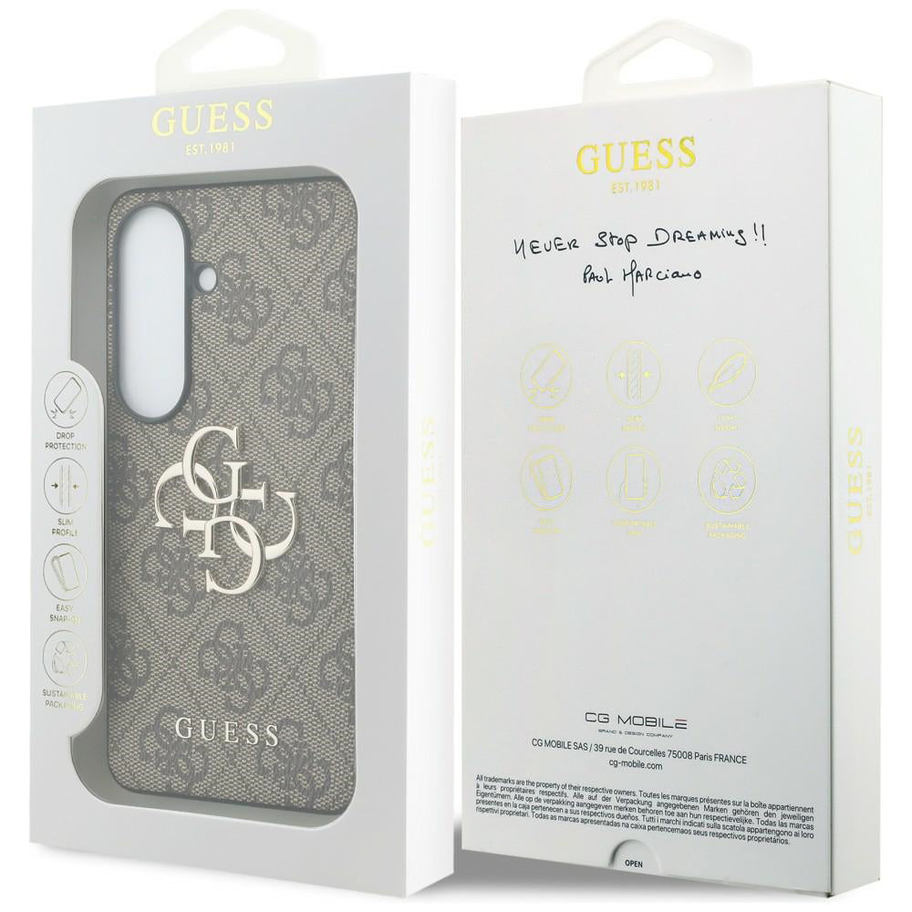 Case for Samsung Galaxy S26 S942, Guess, 4G Big Logo, Brown
