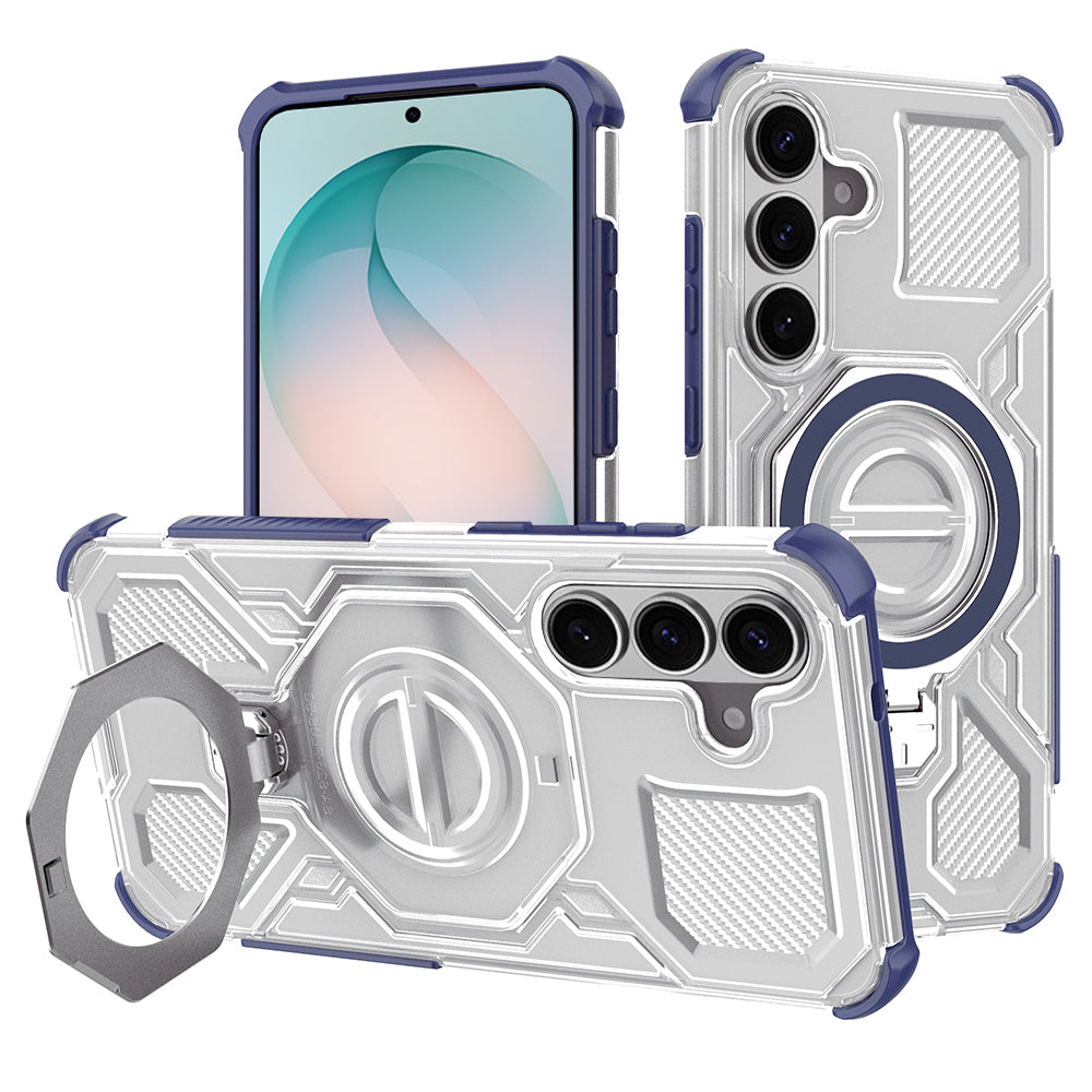 Case for Samsung Galaxy S26 Plus, Techsuit, Carbon Shield Pro, Blue