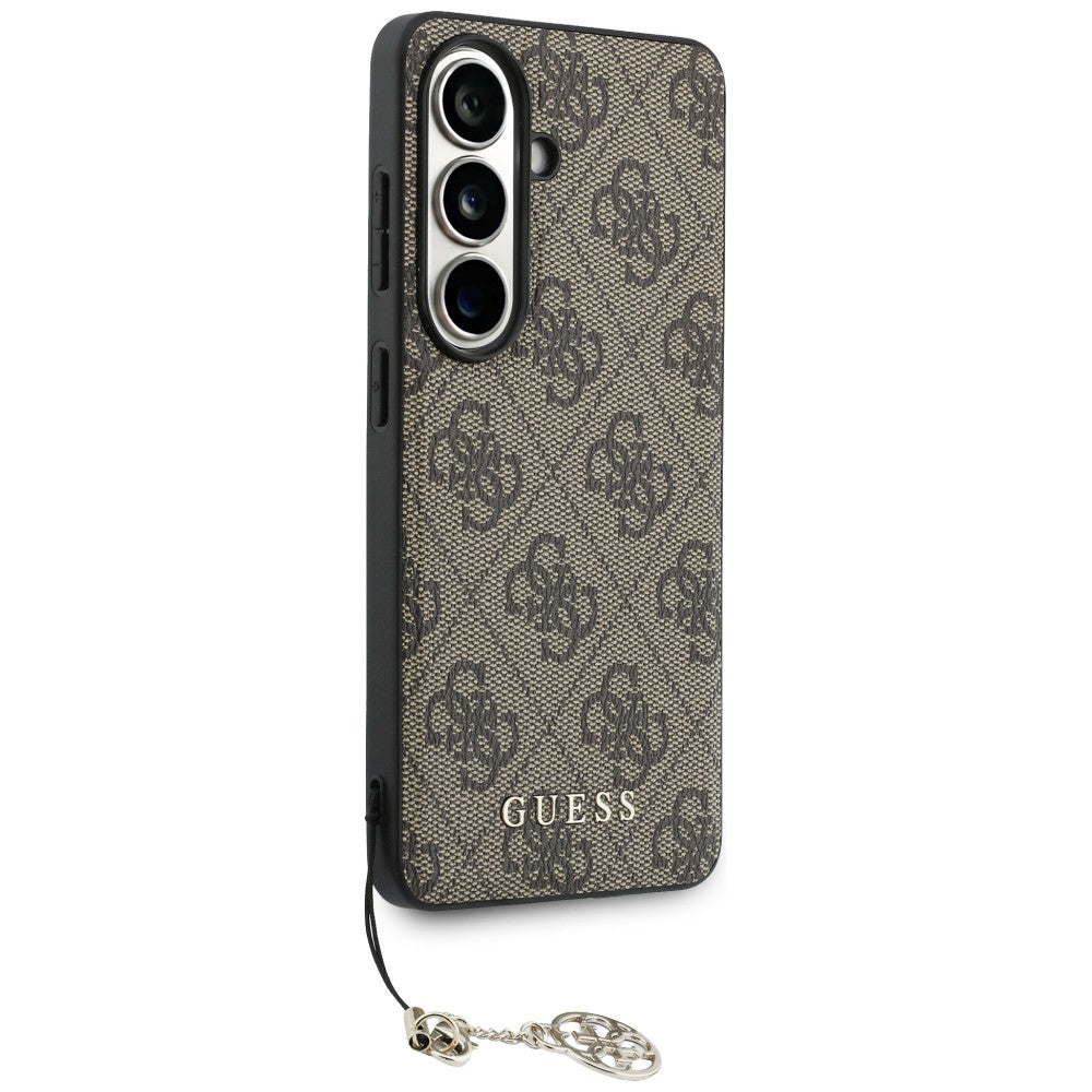Case for Samsung Galaxy S26 S942, Guess, 4G Classic Logo Charm, Brown