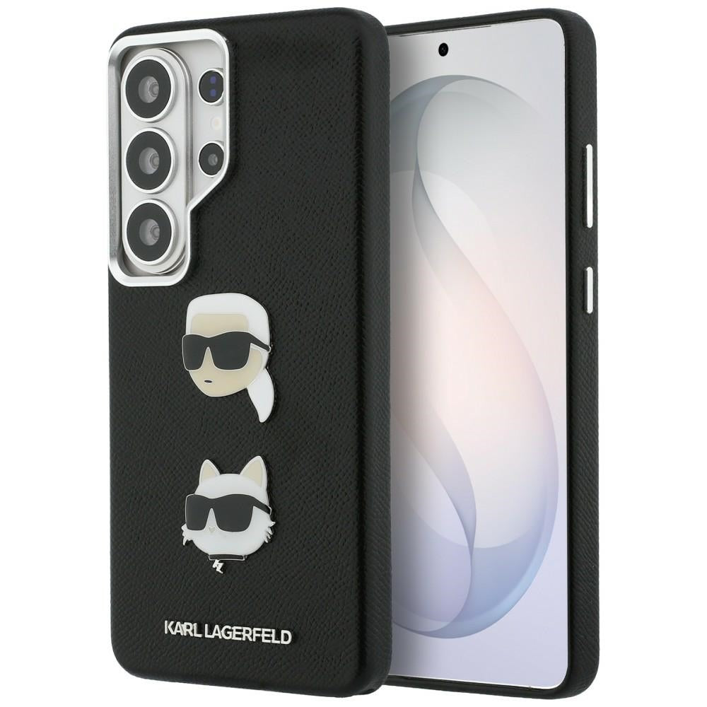 Case for Samsung Galaxy S26 Ultra S948, Karl Lagerfeld, Saffiano Karl & Choupette's Head Pin, Black