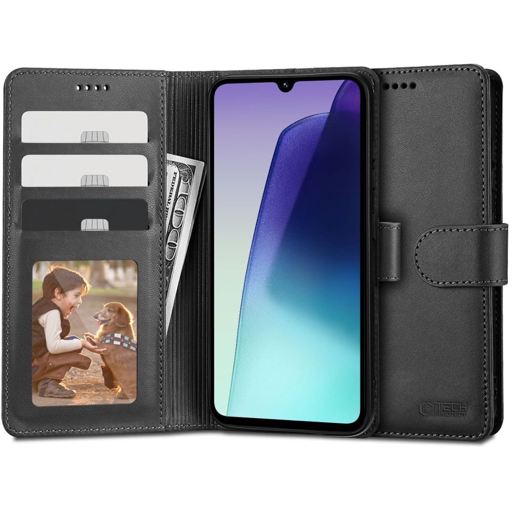 Case for Xiaomi Poco C75 5G / C75 / Redmi 14C, Tech-Protect, Wallet, Black