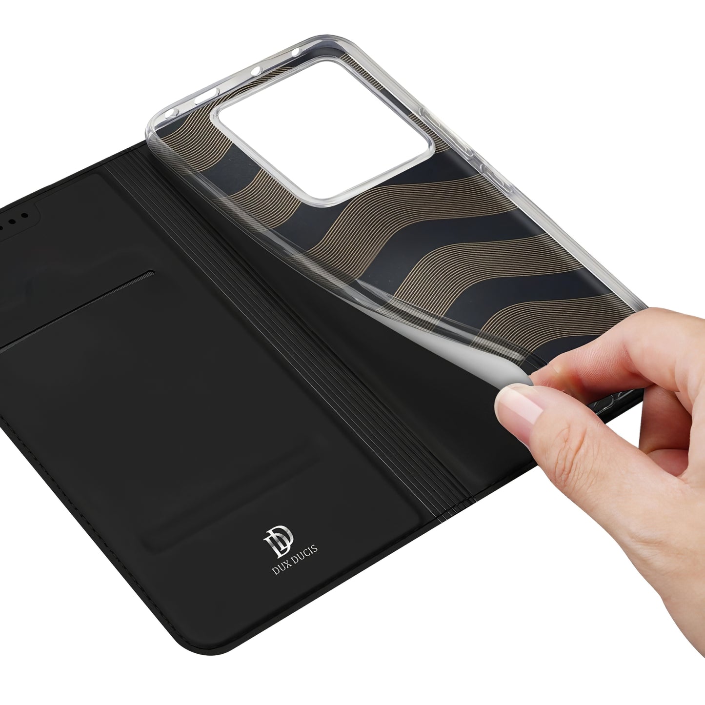 Pouch for Xiaomi Poco X6 / Note 13 Pro 5G, DUX DUCIS, Skin Pro, Black