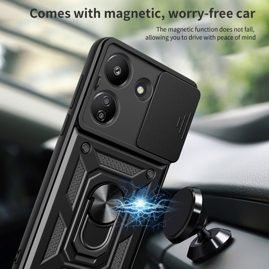 Case for Xiaomi Redmi 13C 5G, Techsuit, CamShield, Black