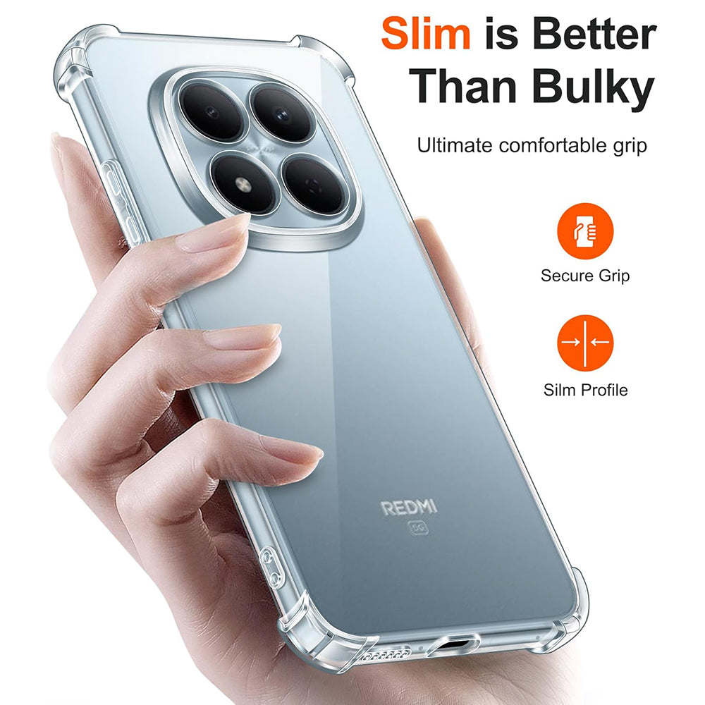 Case for Xiaomi Redmi Note 15 Pro 4G, Techsuit, Shockproof Clear, Transparent