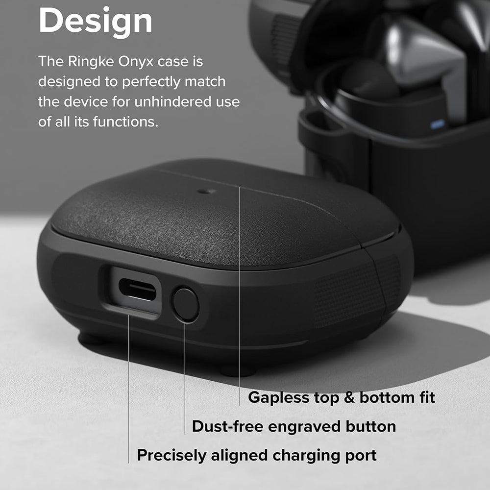 Ringke Onyx Magnetic Case for Samsung Galaxy Buds3 FE / Buds3 Pro / Buds3, Black