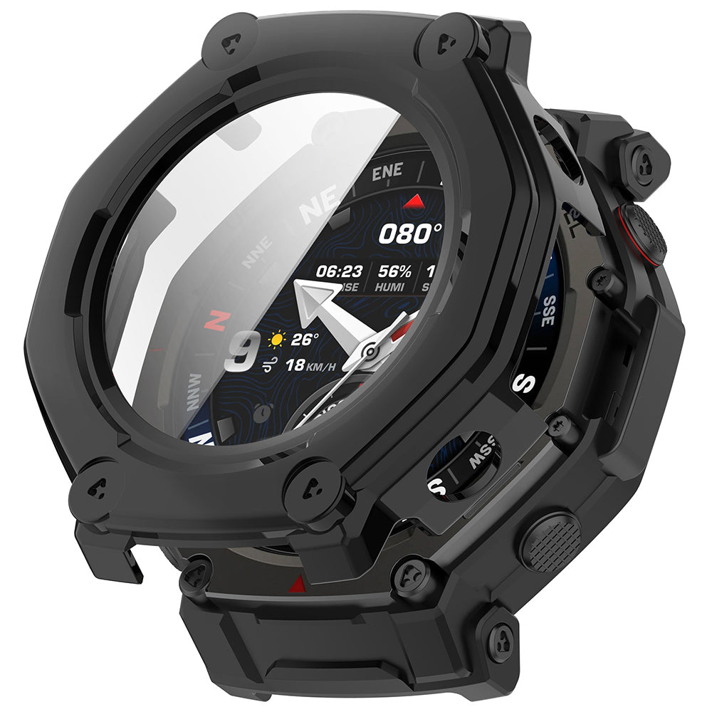 Techsuit Defense360 Pro Case for Amazfit T-Rex 3 Pro 48mm, Black