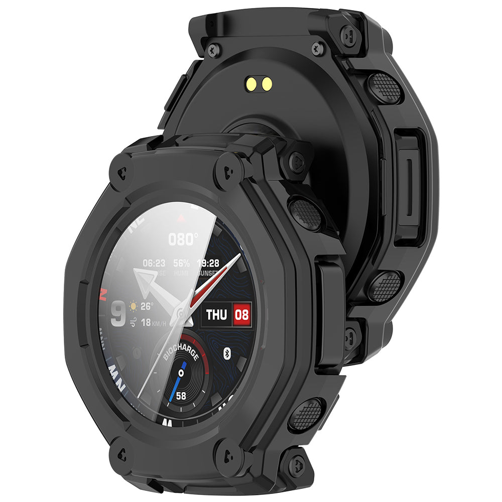 Techsuit Defense360 Pro Case for Amazfit T-Rex 3 Pro 48mm, Black