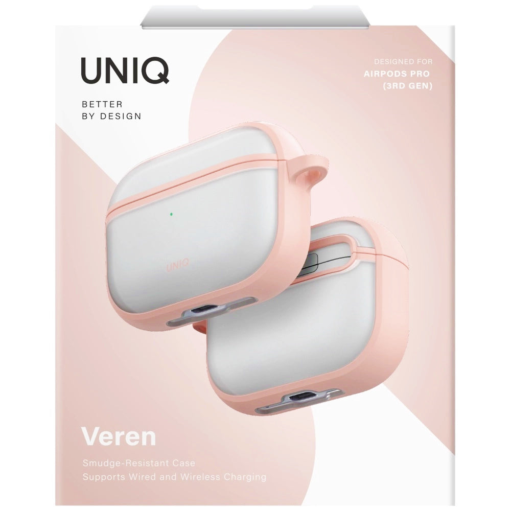 UNIQ Veren Case for Apple AirPods Pro 3, Pink
