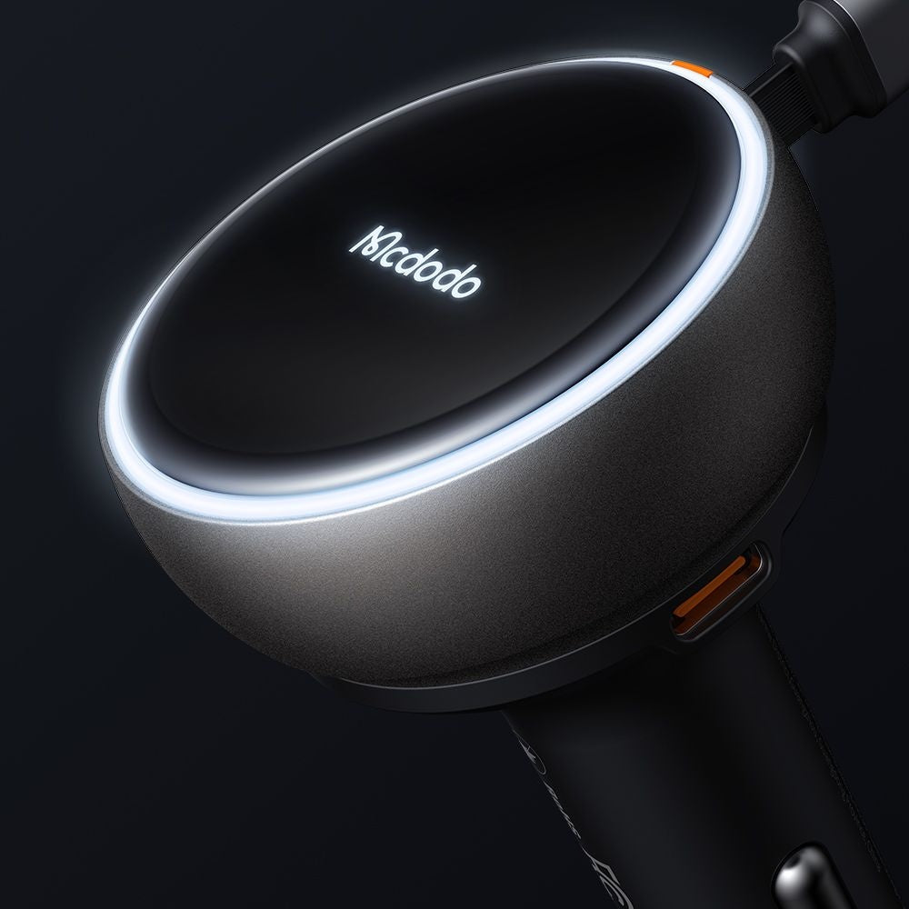 Car Charger with USB-C Cable McDodo CC-4850, 80W, 3A, 1 x USB-A - 1 x USB-C, Black