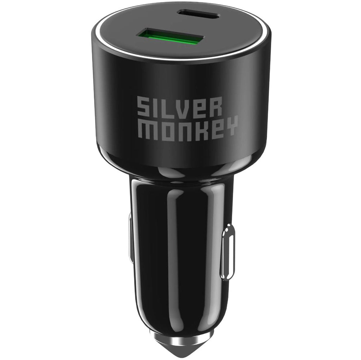 Car Charger Silver Monkey SMA014, 100W, 3A, 1 x USB-A - 1 x USB-C, Black