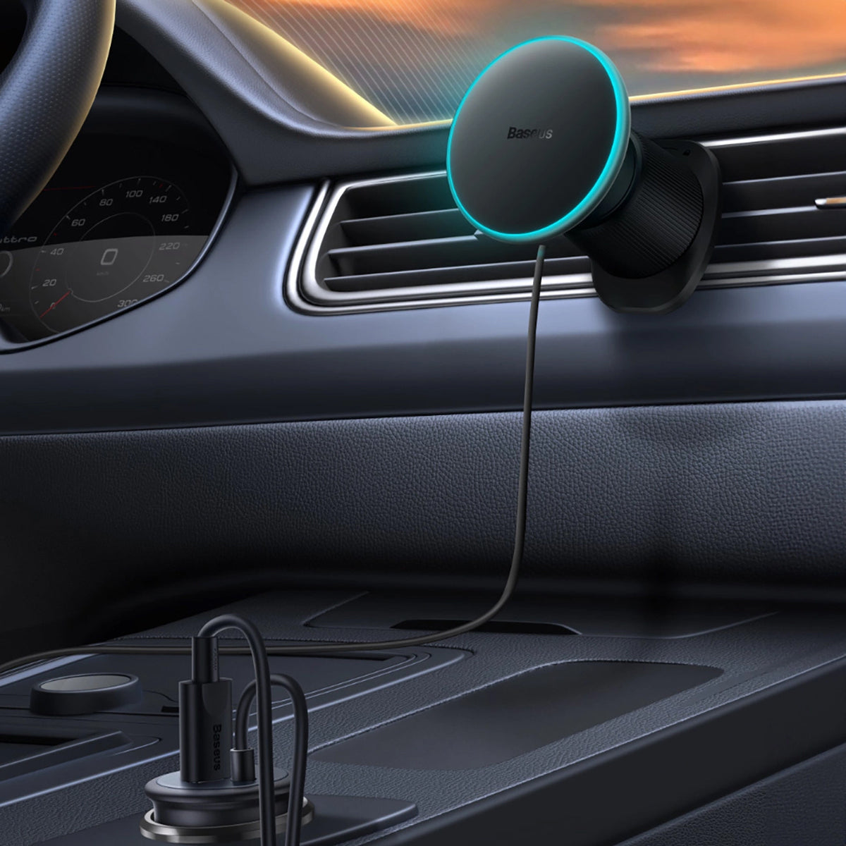 Baseus CW01 Wireless Car Charger, 15W, 1.67A, Black C40141001111-00
