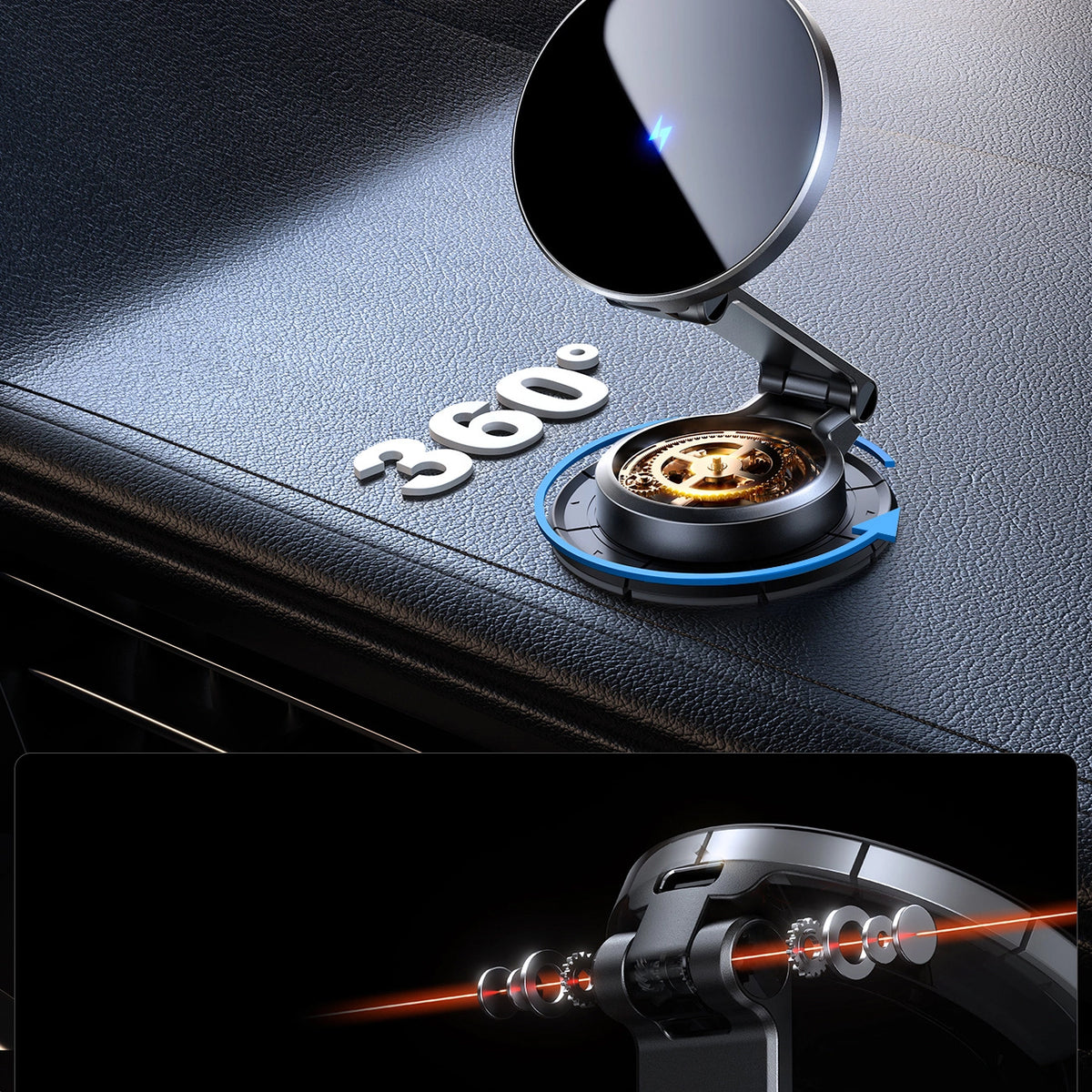 Joyroom JR-ZS408 Wireless Car Charger, 15W, 1.67A, Black