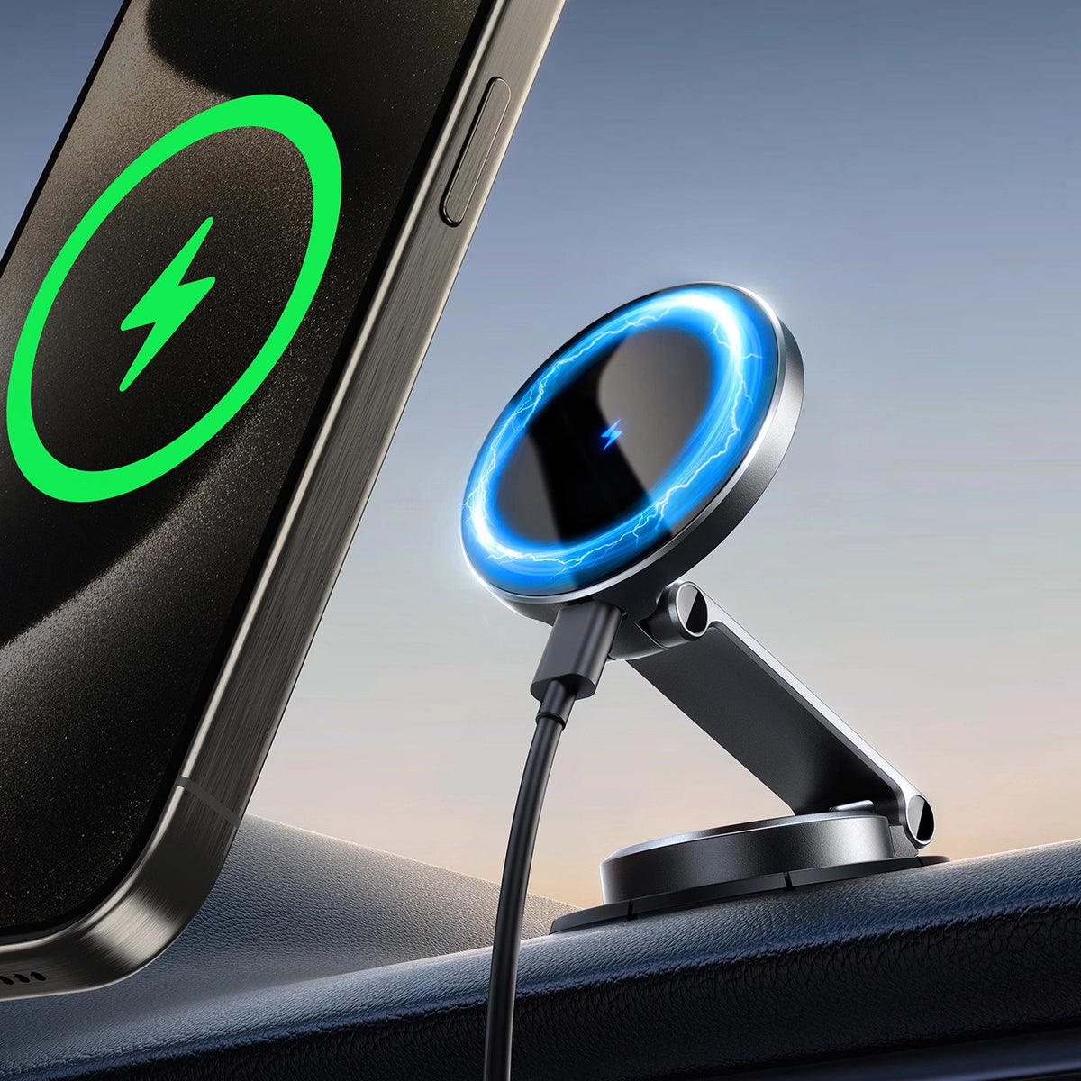 Joyroom JR-ZS408 Wireless Car Charger, 15W, 1.67A, Black