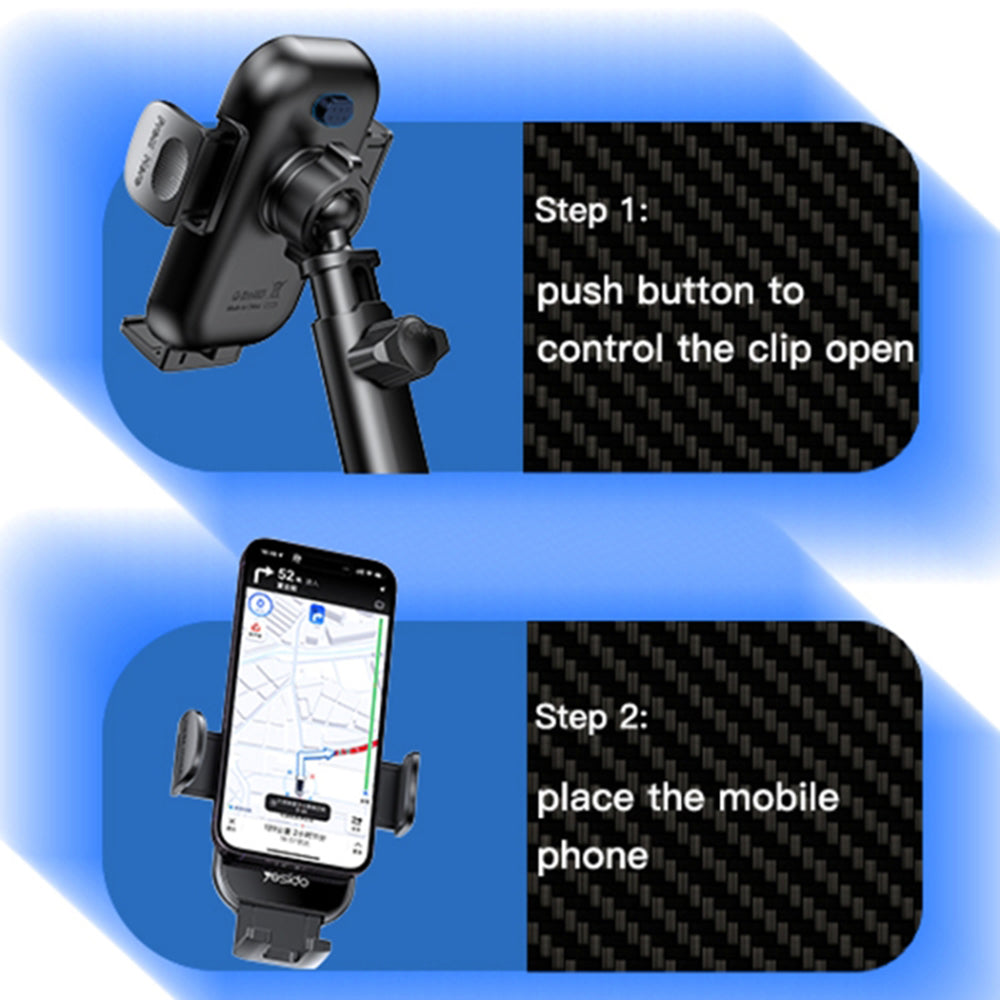 Yesido C197 Wireless Car Charger, 15W, 1.67A, Black