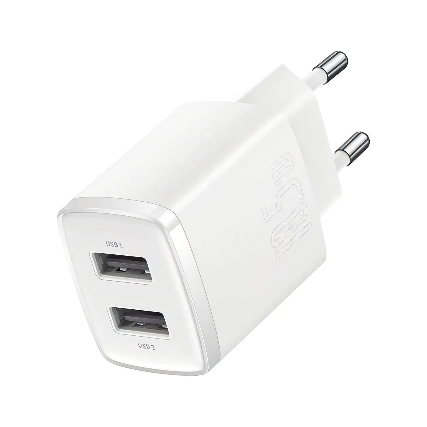 Baseus Compact Network Charger, 10.5W, 2.1A, 2 x USB-A, White CCXJ010202