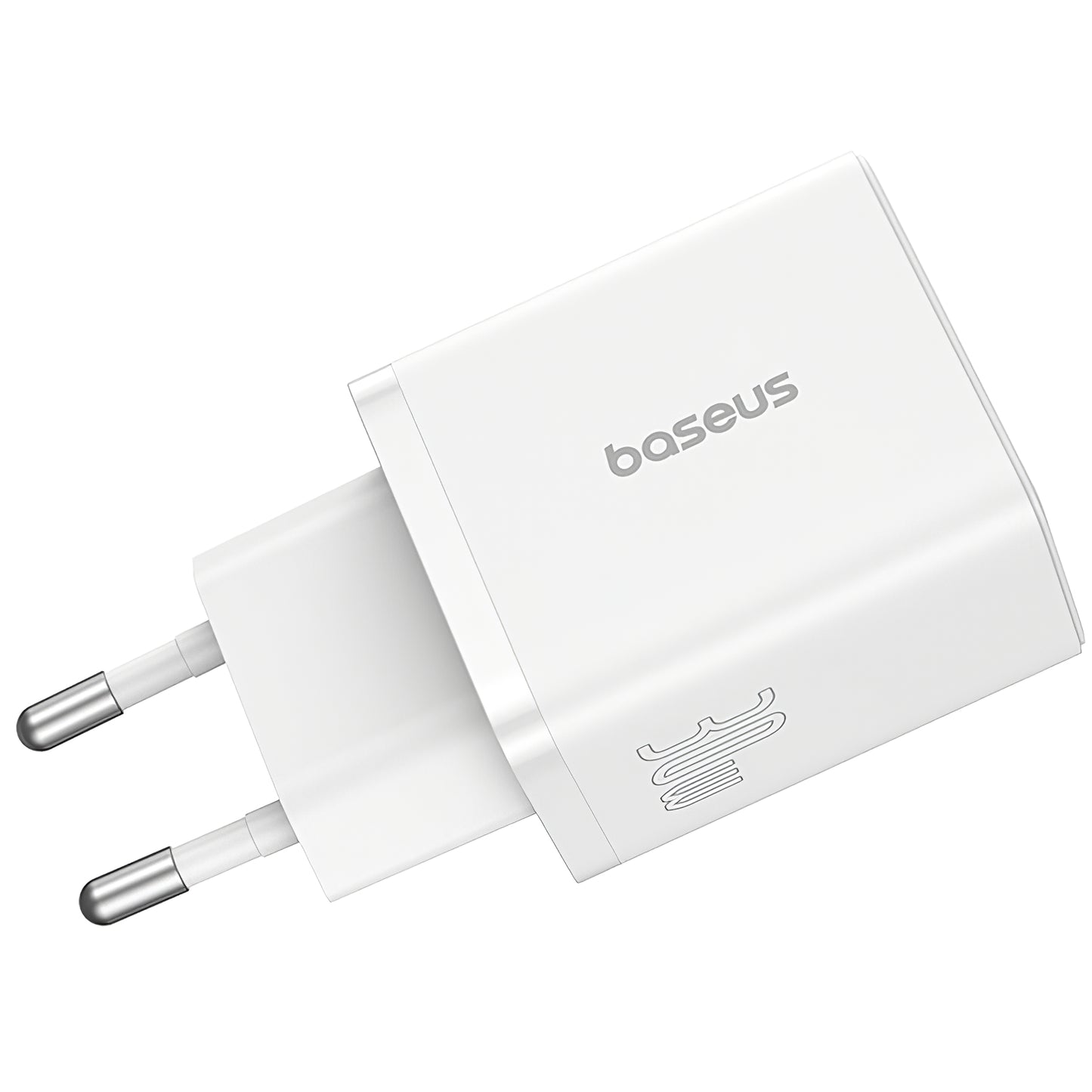 Network Charger Baseus Cube, 30W, 2.4A, 1 x USB-A - 1 x USB-C, White P10111404213-00
