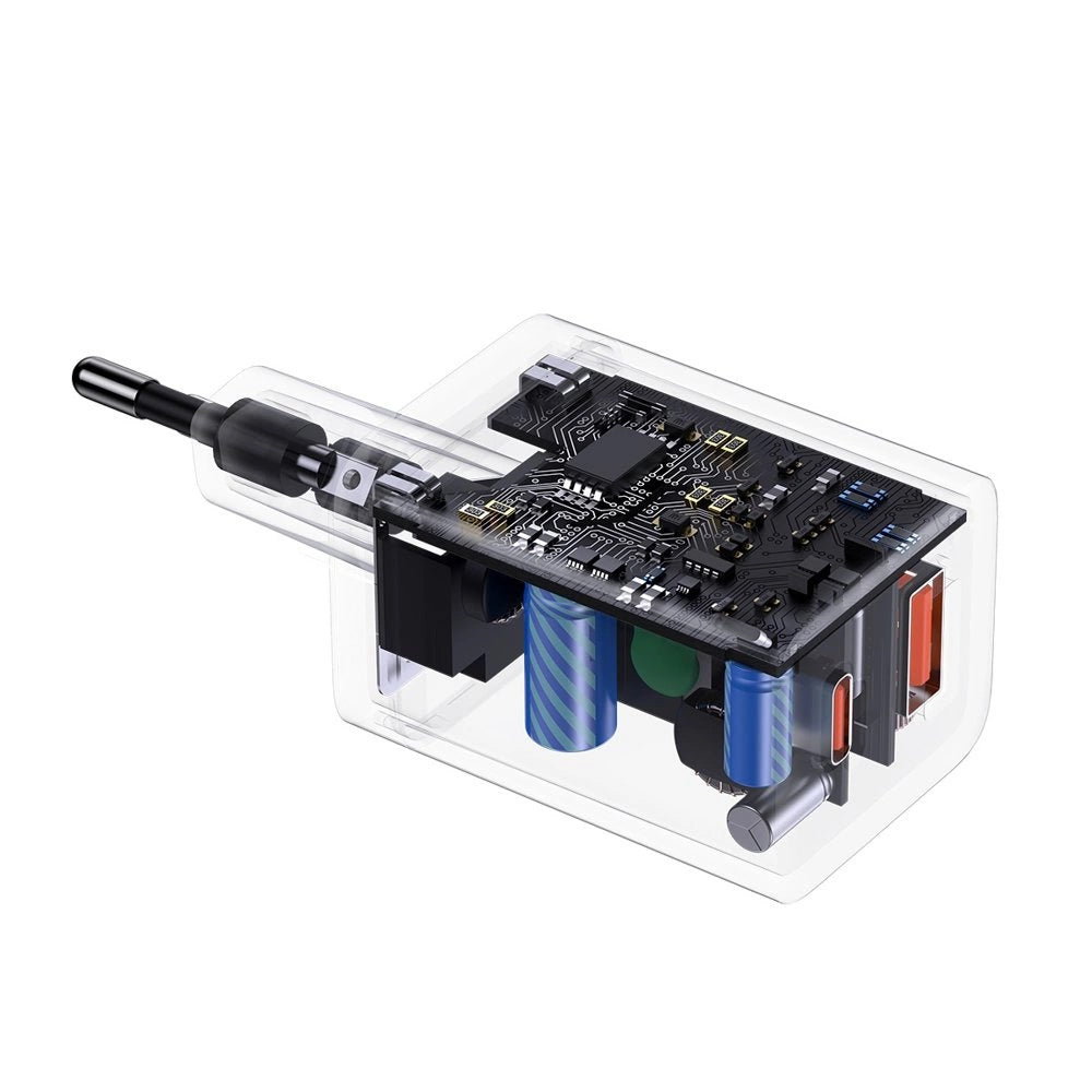 Network Charger Baseus Super Si Pro, 30W, 3A, 1 x USB-A - 1 x USB-C, Black CCSUPP-E01