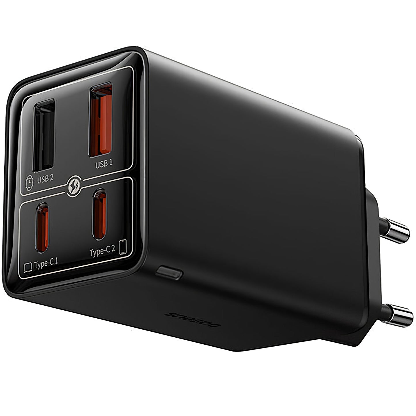 Baseus GaN6 Pro USB-C Network Charger with Cable, 100W, 3.25A, 2 x USB-A - 2 x USB-C, Black P10162705112-00