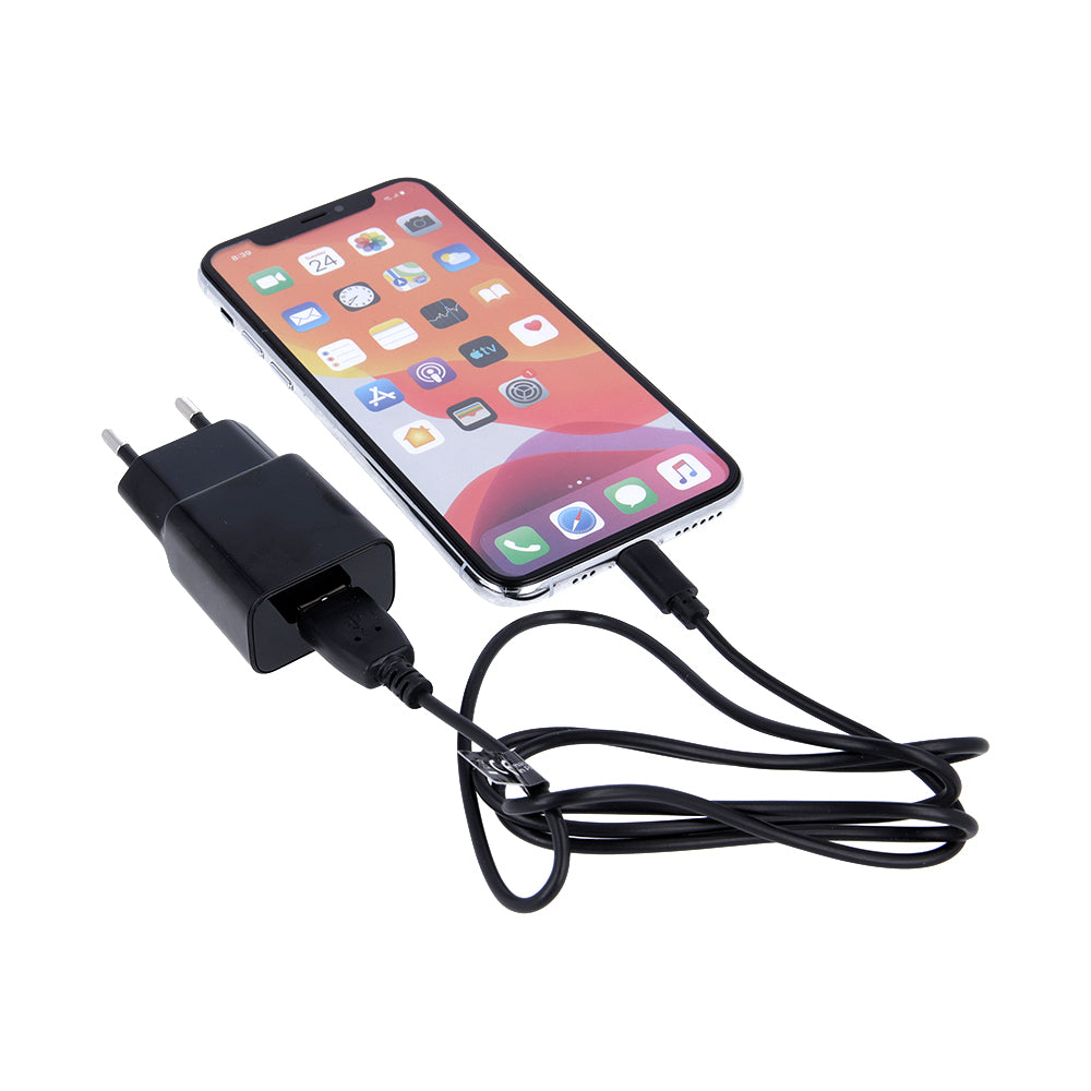MaXlife MXTC-01 Network Charger with microUSB Cable, 10.5W, 2.1A, 1 x USB-A, Black