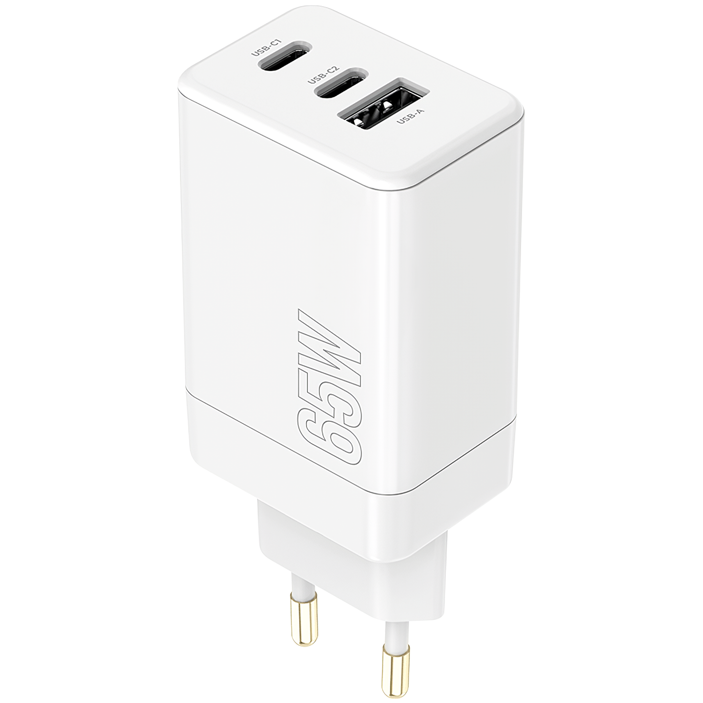 MaXlife Network Charger MXTC-08-65ACC, 65W, 3.25A, 1 x USB-A - 2 x USB-C, White