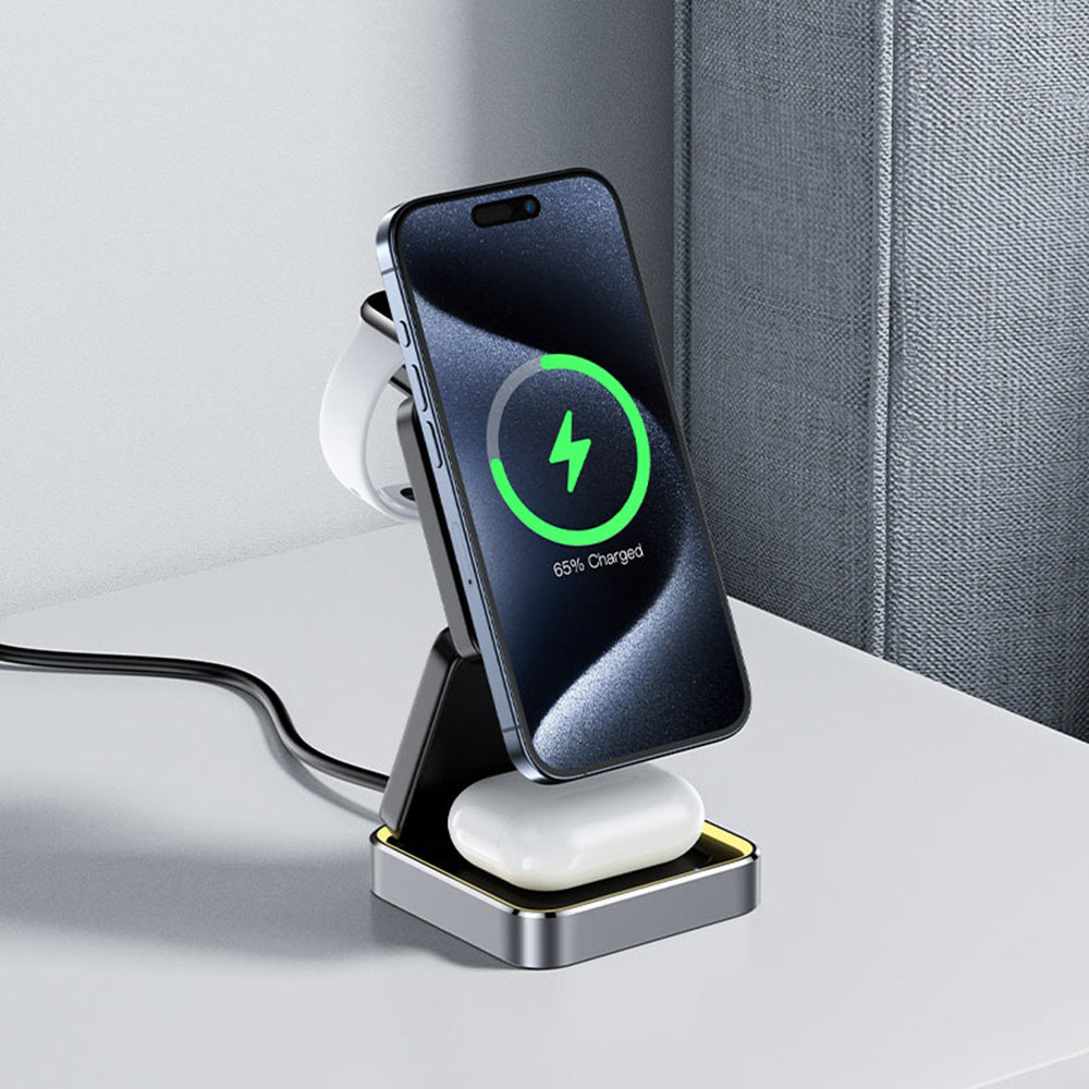 Acefast E21 3in1 Wireless Network Charger, 23W, 1.67A, Gray