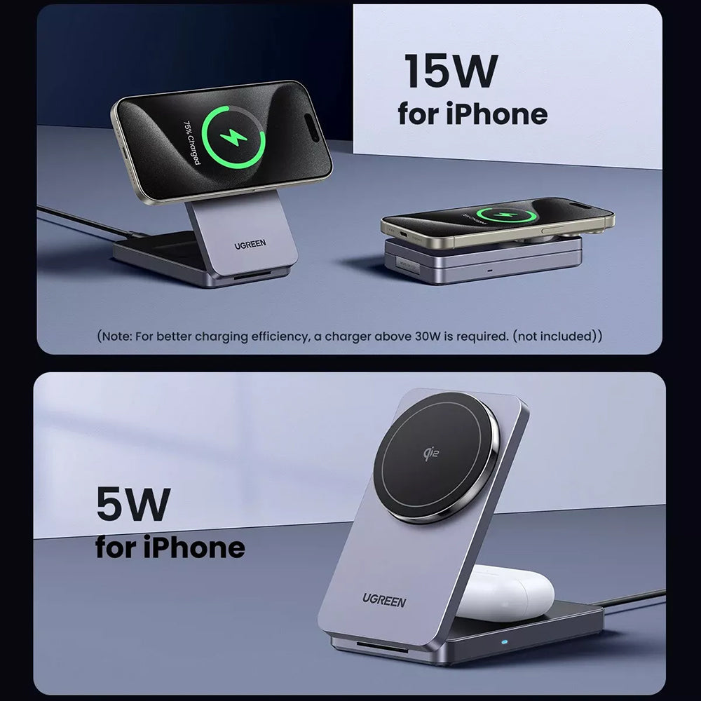UGREEN W706 2in1 Wireless Network Charger, 20W, 1.67A, White