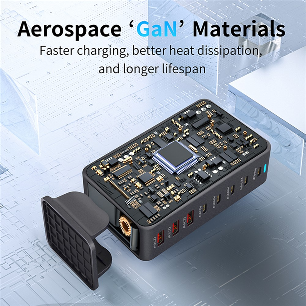 OEM Station Charger, 600W, 4 x USB-A - 4 x USB-C, White