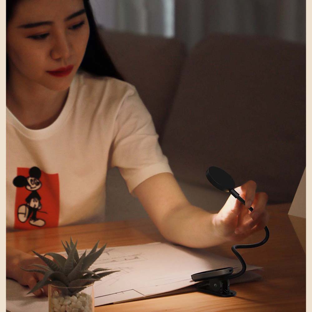 Baseus Comfort Reading Mini Clip Portable LED Lamp, Gray DGRAD-0G