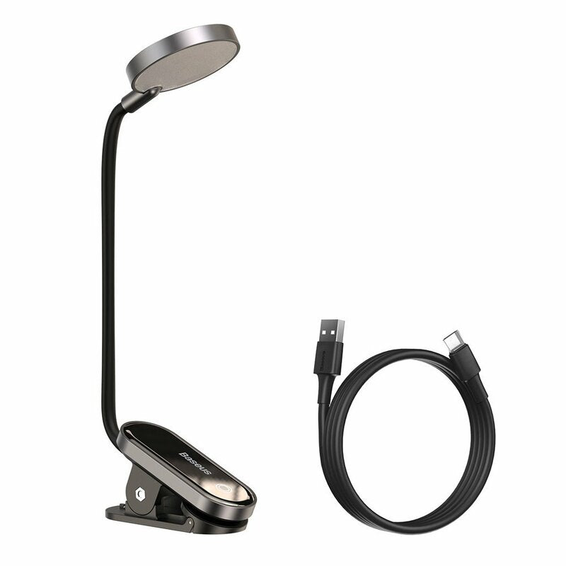 Baseus Comfort Reading Mini Clip Portable LED Lamp, Gray DGRAD-0G