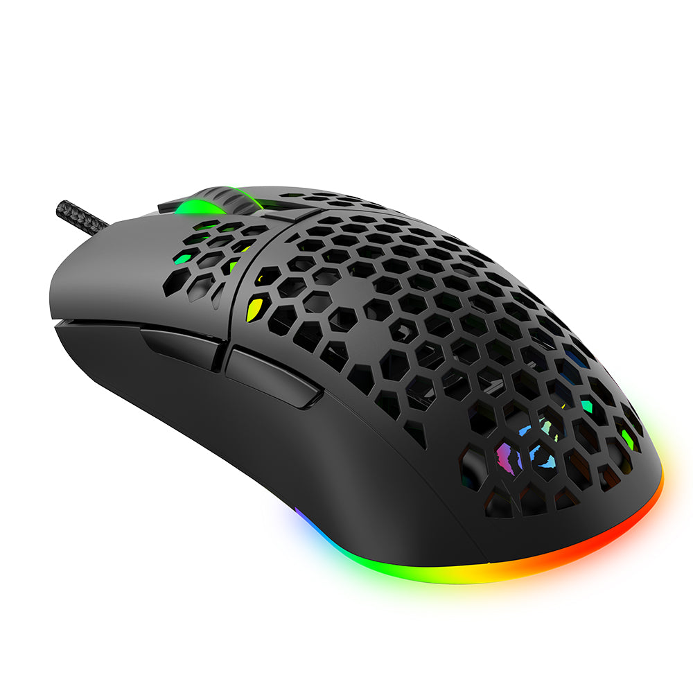 HAVIT MS1036 Wired USB Gaming Mouse, RGB, 1200DPI - 7200DPI, 1.6m, White