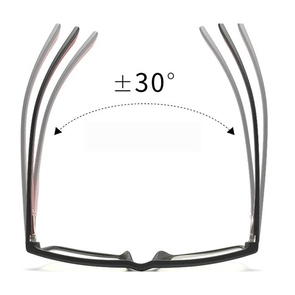 Men's Techsuit F2388 Computer Glasses, Anti-Blue Light, Black Gray