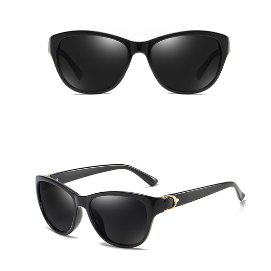 Techsuit A572 Women's Sunglasses, Polarized, UV Protection, Black Gray