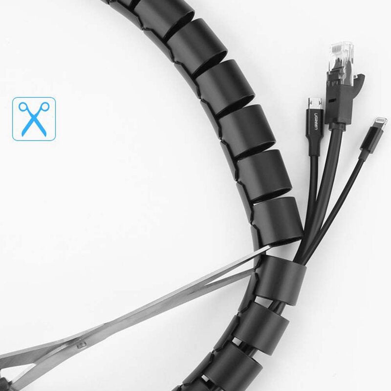 UGREEN LP121 Cable Organizer, 25mm, 5m, Black