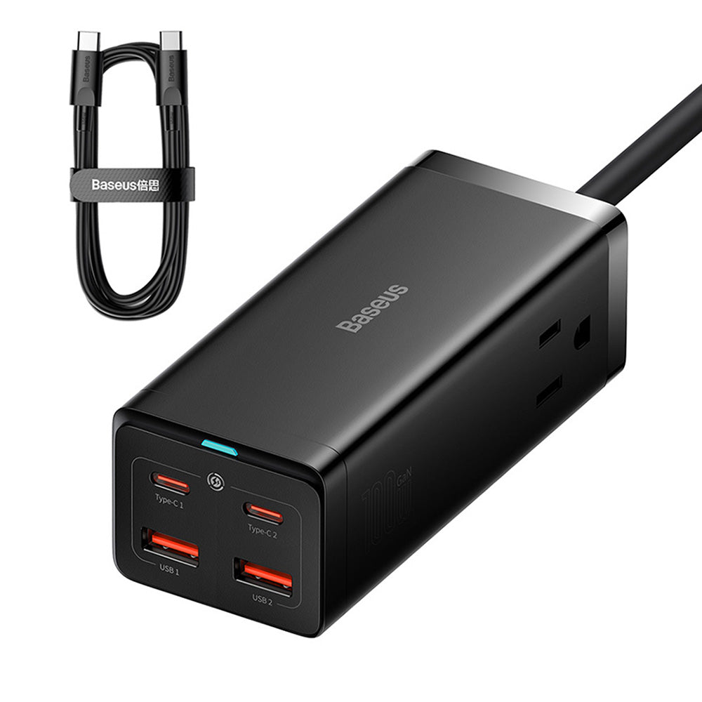 Baseus PowerCombo US Extension, 1 x Socket, Black PSZM000201