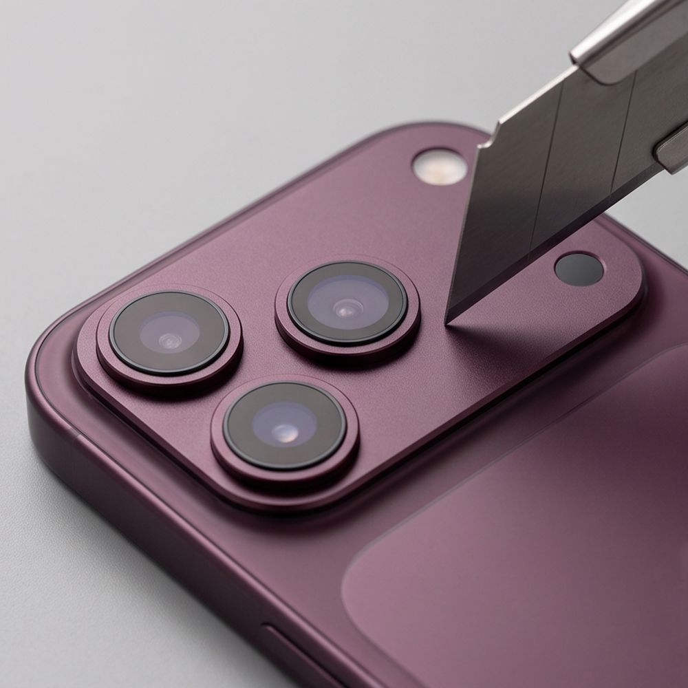 Tech-Protect Camalloy Fit+ Rear Camera Protection Frame for Apple iPhone 18 Pro, Aluminum, Burgundy