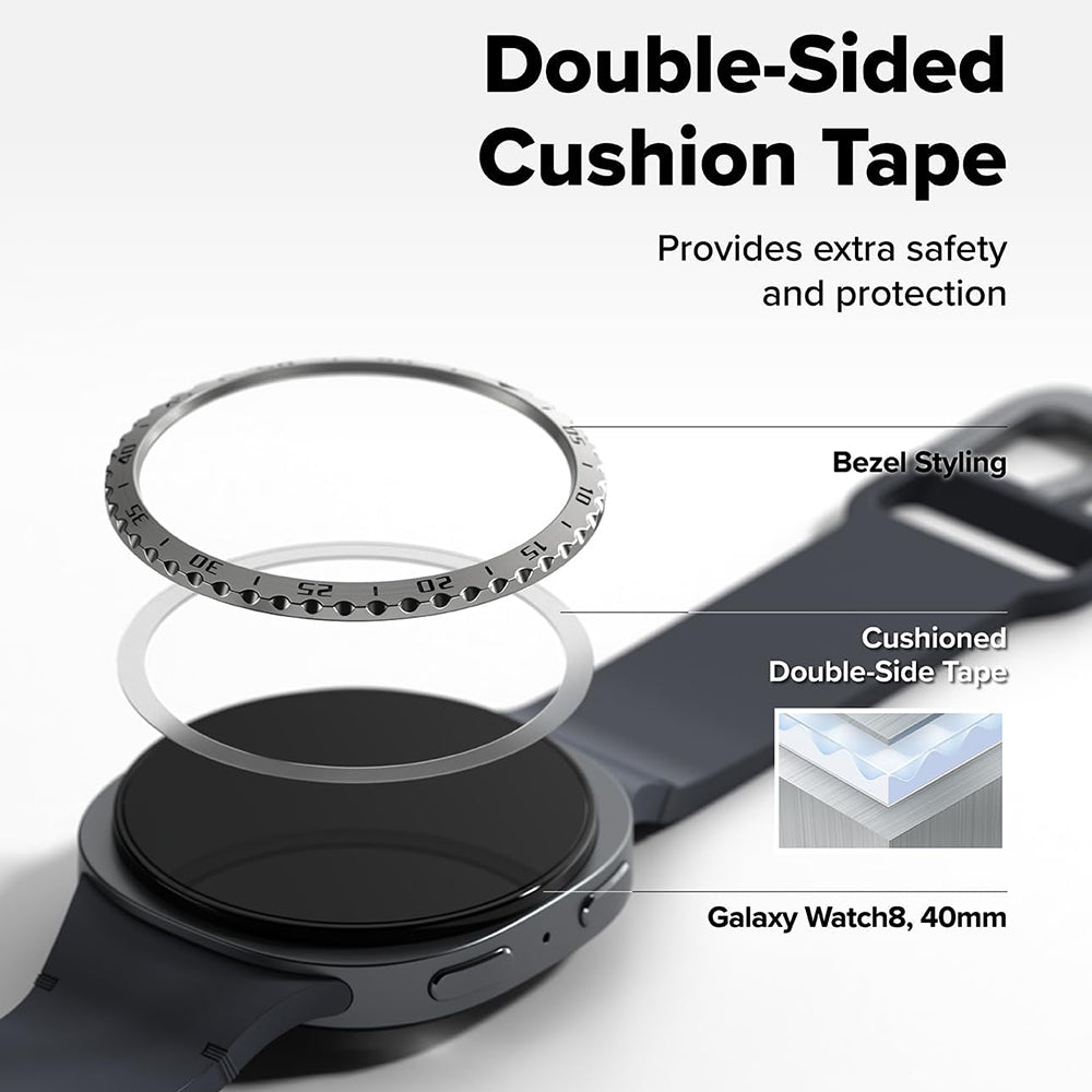 Ringke Inner Styling Protection Frame for Samsung Galaxy Watch8 Classic, Silver