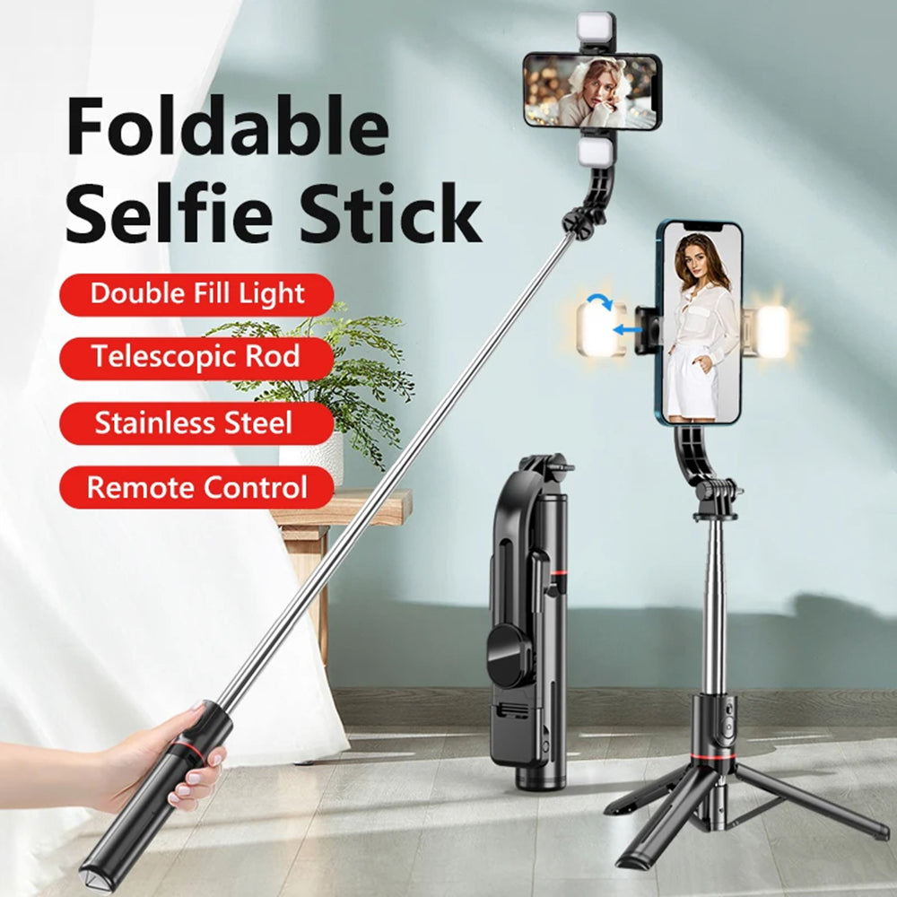 Selfie Stick Bluetooth Techsuit L13d, Universal, Black