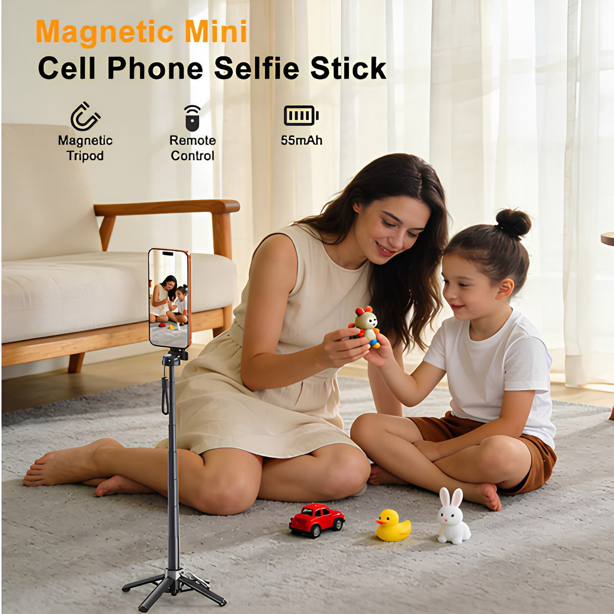 Selfie Stick Bluetooth XO Design SS25 Pro, Universal, Black