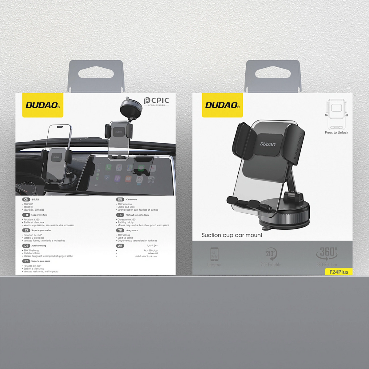 Dudao F24Plus Car Mount, Universal, Black