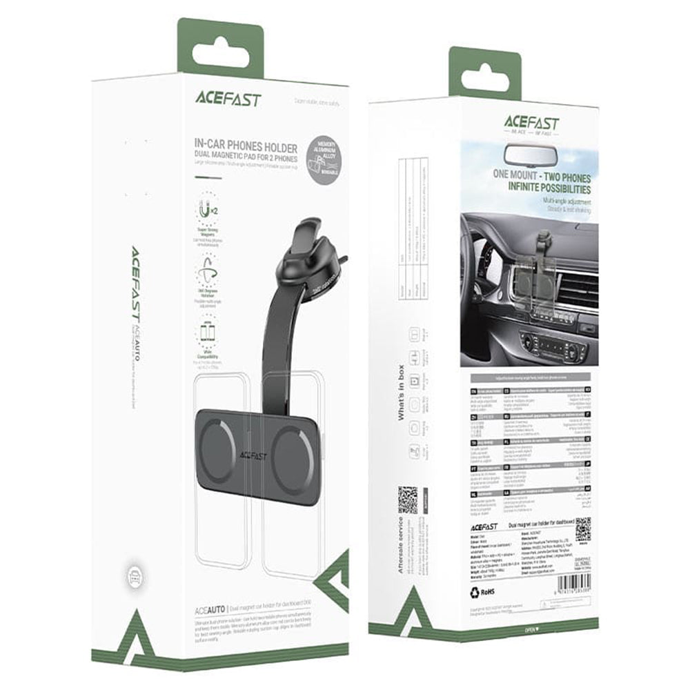 Acefast D60 Magnetic Car Holder, Universal, Black