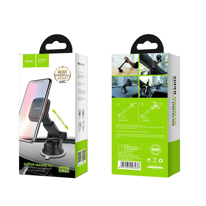 HOCO CA42 Cool Journey Universal Magnetic Car Holder, Black