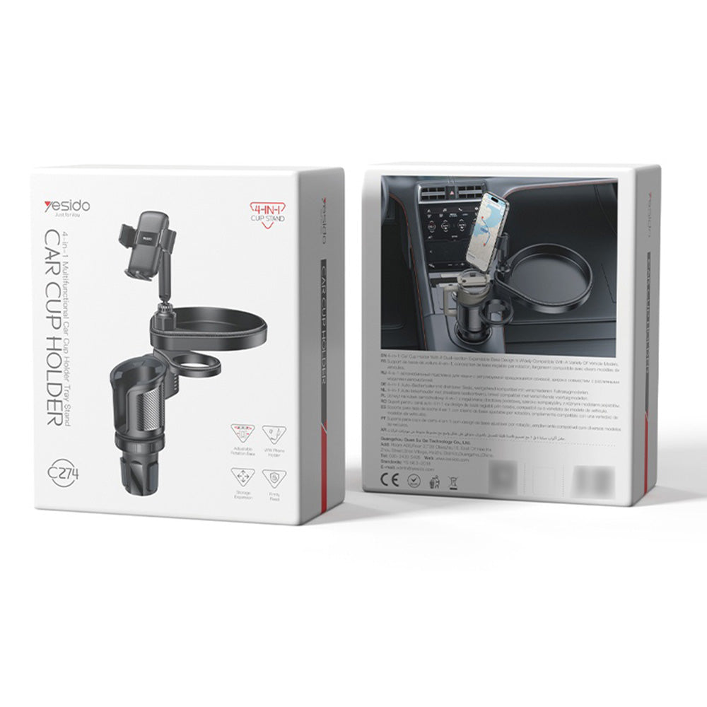Yesido C274 Car Holder, 4.7inch - 7.2inch, Black
